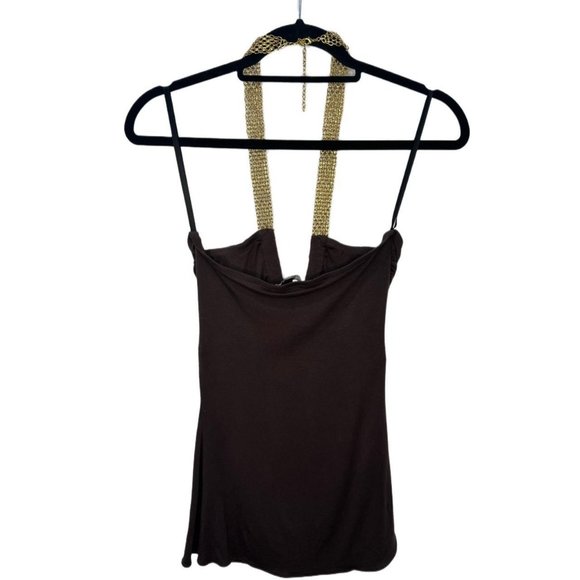 Sky Halter Brown Top - Picture 2 of 7
